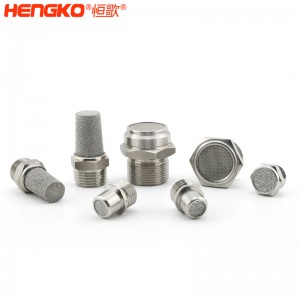 源頭廠家不銹鋼燒結網消聲器消音器耐高溫流量大，應用于空壓機排氣